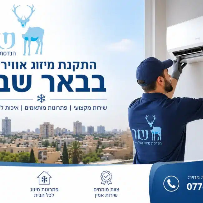 התקנת מזגנים בבאר שבע - שחר הנדסת מיזוג אוויר